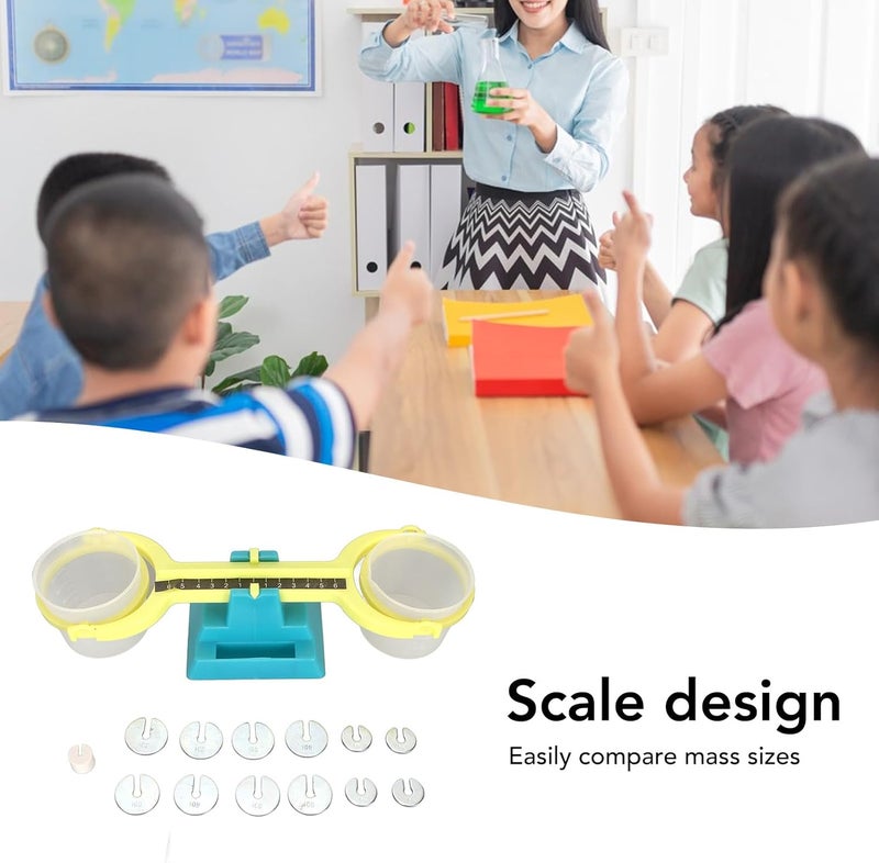 MUNEFE Plastic Students Balance Scale, Bucket Balance Scale, Nestable Pan Balance for Mass Measurement Teaching - Image 2